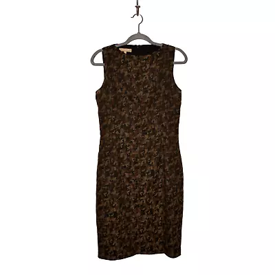 MICHAEL KORS $1690 Camouflage Sleeveless Sheath Dress Made In Italy Size 12 • $53.99