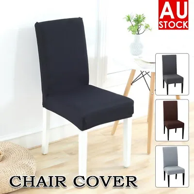 $1.09 • Buy 1-8pcs Dining Chair Covers Spandex Cover Stretch Washable Wedding Banquet Party