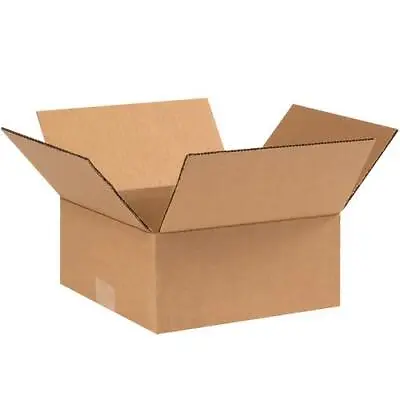 9x9x4  Flat Corrugated Boxes For Shipping Packing Moving Supplies 25 Total • $28.99