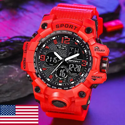 SMAEL Mens Waterproof Sport Military Analog Quartz Digital Wrist Watches Gift • $12.98