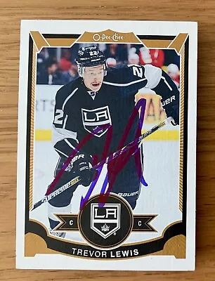 2015-16 O-Pee-Chee Trevor Lewis L.A. Kings Autographed Card • $2.39