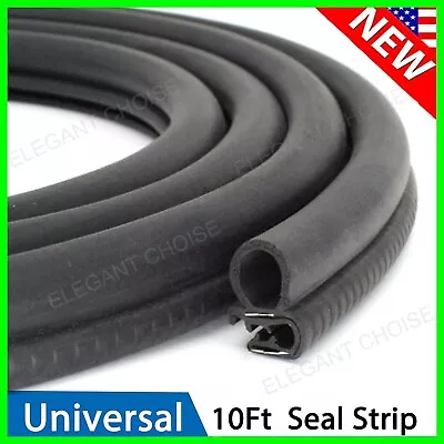 Auto Lock  Seal Weather Strip Door Window Lock Trunk Hood Edge Trim 10ft Rubber • $19.99