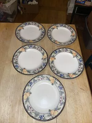 5 Mikasa Intaglio Garden Harvest Salad Plates 8 3/8  • $17.95