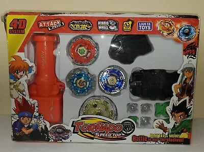 4D Lian Fa Metal Fusion Beyblade Clash Tornado Super Power Top Set Brand New • $26.67