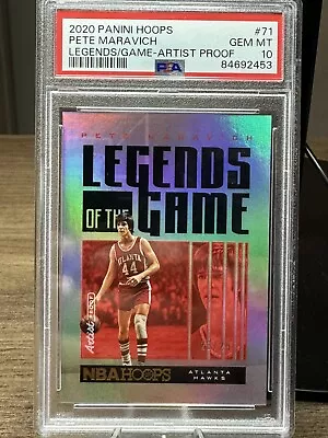 Pete Maravich 2020 Hoops Legends Game Artist Proof 23/25 PSA 10 • $40