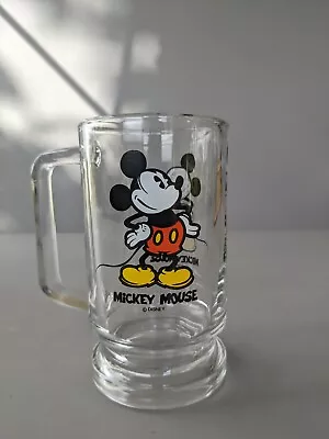 Disney Mickey Mouse Glass Beer Mug Stein Tankard Glass • $10.84