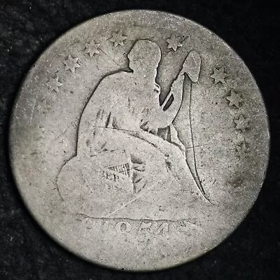 1854-O Seated Liberty Silver Quarter CHOICE AG E239 AXB • $27.85