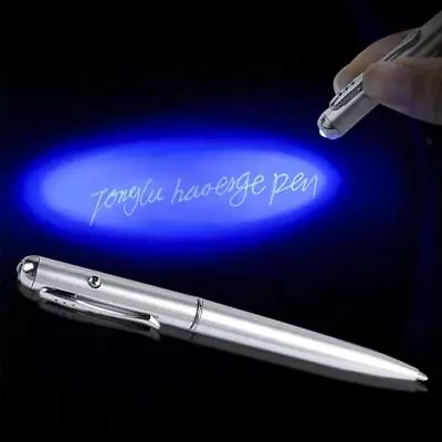 Creative LED UV Light Ballpoint Pen With Invisible K1 New Ink US AU Secret N6Y6 • £1.54