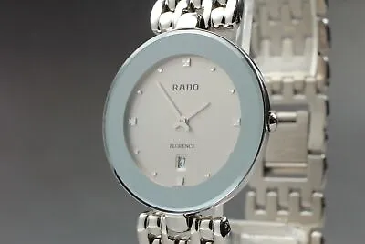 【NEAR MINT】 RADO Florence 160.3679.4 Silver Dial Quartz Men's Watch From... • £227.24