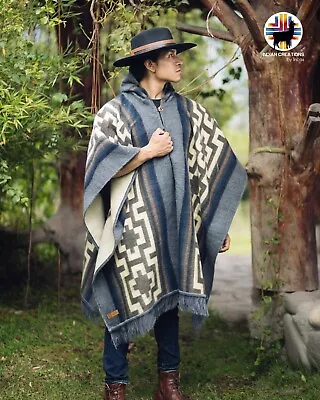 Alpaca Poncho (Kingbird) Handcrafted By Indigenous Hands. • $89.99