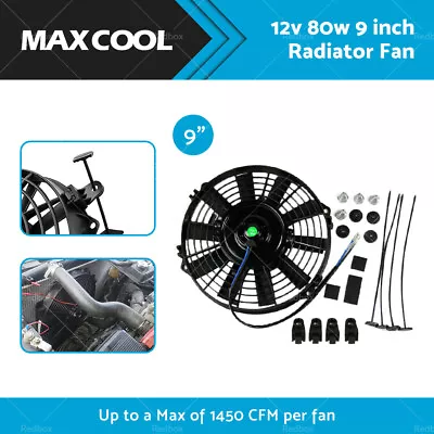 9 Inch 12V Volt Electric Radiator Cooling Thermal Thermo Fan + Mounting Kits • $44.99