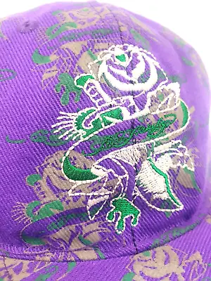 Ed Hardy Cap - New Era -  Purple Floral Adults 7 1/4 57cm • £21.92