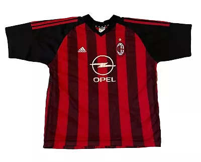 Vintage Adidas AC Milan Opel Football Soccer Jersey 2002-2003 Large • $40