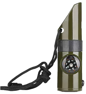 7 In 1 Survival Kit: Compass Torch Whistle Mirror & More! • £9.99