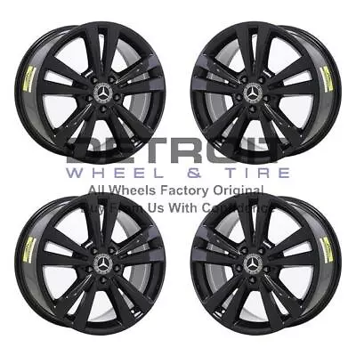 18  Mercedes-benz E350 Gloss Black Exchange Wheels Rims Factory Oem 85397 201... • $625.50