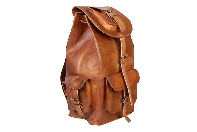 Men's Genuine Vintage Leather Laptop Backpack Rucksack Messenger Bag Satchel • $82.63