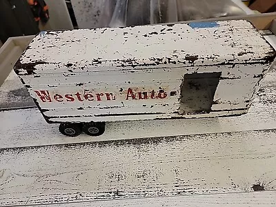 Vintage 1960s Structo Western Auto Semi Truck Trailer Only Pressed Steel • $38