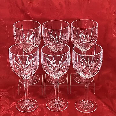 $59 • Buy Set 6 Waterford Marquis BROOKSIDE All Purpose Wine Water Goblets 8 5/8 
