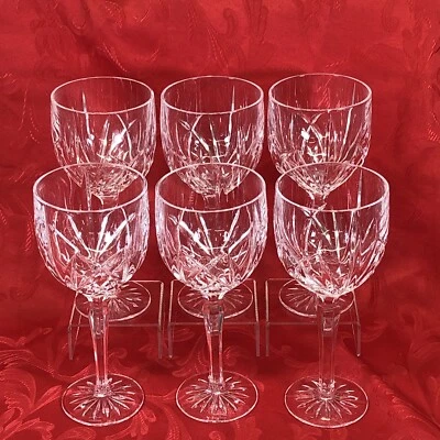 $59 • Buy Set 6 Waterford Marquis BROOKSIDE All Purpose Wine Water Goblets 8 5/8 