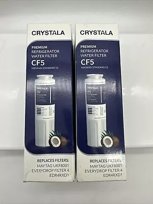 2 CRYSTALA PREMIUM EDR4RXD1 UKF8001 Refrigerator Water Filter CF5 For Maytag • $22
