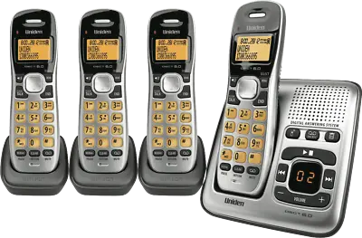 Uniden Cordless 1735 Digital Home Phone Quad Pack DECT1735+3 • $119