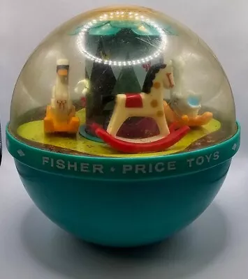 Vintage Retro Fisher Price Toys Roly Poly Chime Ball Toy 165 • $13.99