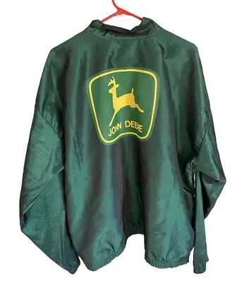 Vintage Advertising John Deere Jacket By Veninis Sports Wear USA FLAWED • $127.74