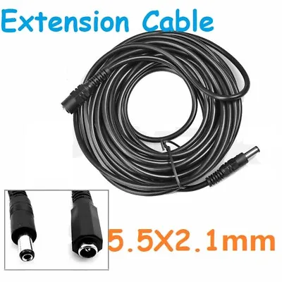 £2.99 • Buy 1m-20m DC Power Supply Extension Cable For 12V 9V 5V CCTV LED Adapters 5.5X2.1mm