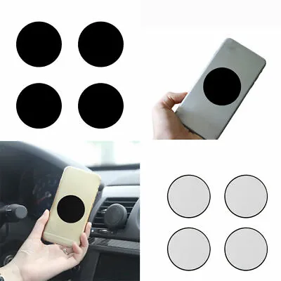 4x Replacement Metal Adhesive Plate Magnet Sticker Pad For Phone GPS Car Holder • $5.41