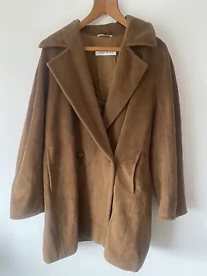 Auth Max Mara Iconic Camel Wool And Cashmere Oversized Over Coat 12 40 VGC • $68.47