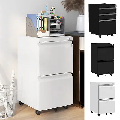 Vertical Filing Cabinet With Five Wheels Lockable File Cabinet • £85.99