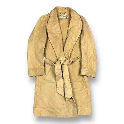 Vtg 70s LL Bean Script Tag Yellow Chamois Cloth Thick Lounge Bath Robe Mens M • $31.49