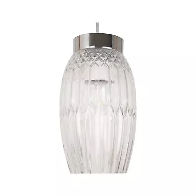 Modern Textured Glass Pendant Shades Easy Fit Ceiling Lampshades • £12.99