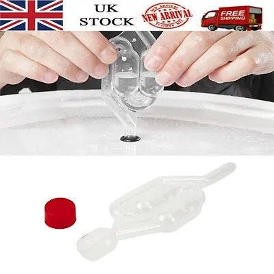 S Bubble Type Fermenter Air Lock Home Brew Wine Plastic One-way Brewing Valve UK • £5.97