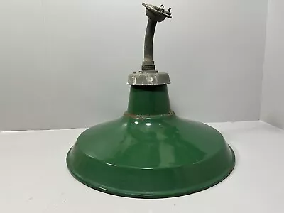 £29.99 • Buy Vintage Industrial Light Lamp Enamel Green 15”