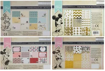 Disney Mickey Minnie Mouse Craft Scrapbook Paper A5 Card Making Arts & Crafts • £3.99