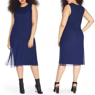 Rebel Wilson X Angels Sleeveless Mesh Overlay Lined Dress 2x 18/20 NWT $109+ • $38