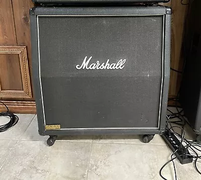 1980's Marshall JCM 800 1960A 4x12 Slant Speaker Cabinet Cab - Black • $749