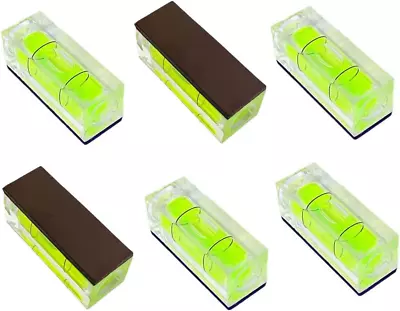 6Pcs Magnetic Small Bubble Level 10X10X29Mm Mini Square Bubble Spirit Levels Lev • $8.66