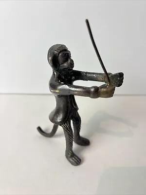 Monkey Orchestra Musical Instrument Band Conductor Bronze Figurine Vintage • $24.99