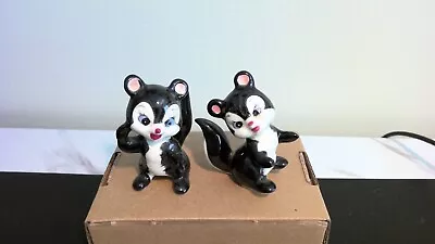 Sweet Vintage 50’s Ceramic Napco Set Of Stinky Skunks! Marked Japan • $12.99