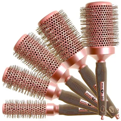 Head Jog Oval Pink Ionic Ceramic Hair Brush • £10.95