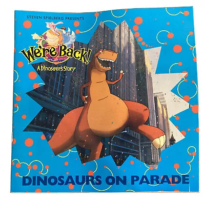 $10 • Buy We’re Back Dinosaurs On Parade- Steven Spielberg 1993 Book & Cassette- Vintage