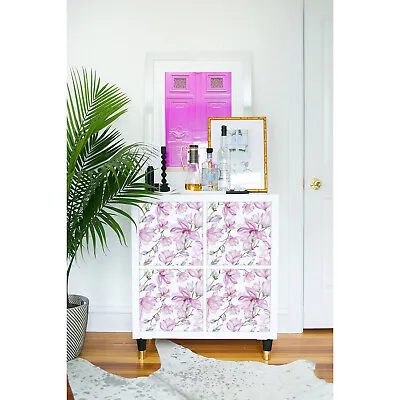 $120.95 • Buy Decals For Kallax / Expedit IKEA Vintage Magnolias Sticker Furniture Decor Hack