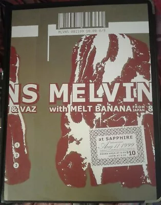 Very Rare MELVINS Poster + MELT BANANA / VAZ. Jeff Matz 1999 Screenprint • $51.01