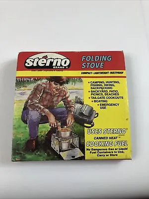 NEW Vintage Sterno Folding Stove Camping Hunting Backpacking Outdoor Cooking • $18.95