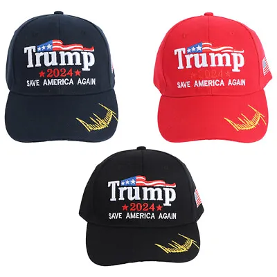 $16.93 • Buy Donald Trump 2024 MAGA Hat Cap USA KAG Save America Again Baseball Cap