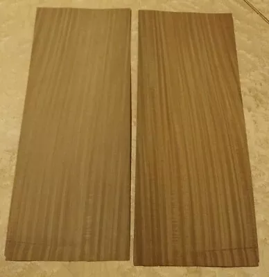 2 Pieces Sapele Mahogany Wood Veneer 18  X  7 1/8  Each & 1/42 Ribbon Cracks • $8.99