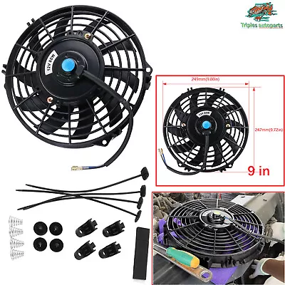 New 9inch Universal Engine Cooling Fan Electric Radiator Intercooler 12V 80W • $19.99