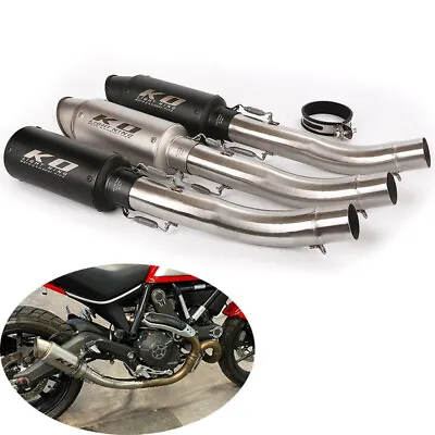 For Ducati Scrambler Monster 797 2017-2024 Mid Exhaust Pipe Slip On 51mm Muffler • $134.09